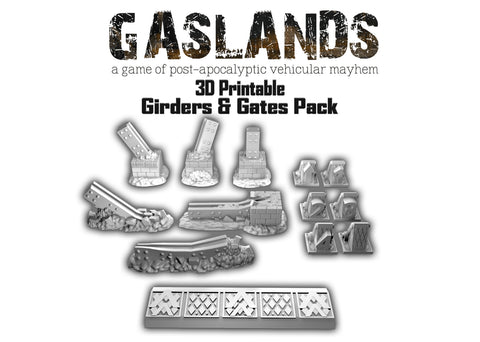 Gasland Girders and Gates Pack - 3D Printable