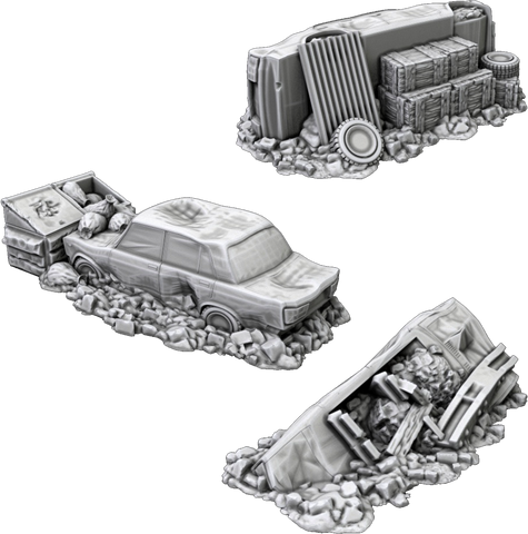 Wrecked Cars - 3D Printable