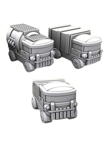Sci-fi Utility Trucks - Garbage, Fuel & Transport