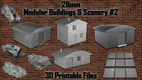 Late Pledge - 28mm Modular Buildings & Scenery - OpenLOCK 3D Printable #2