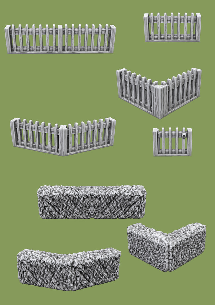 Prinatable Hedge Hedges & Fences - 3D Printable – Hayland Terrain
