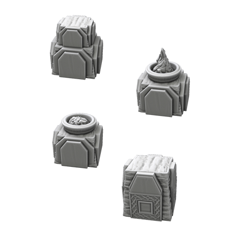 Dwarven Pillars & Cauldrons- 3D Printable