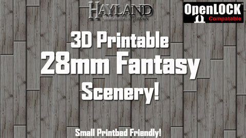 3D Printable 28mm Fantasy Scenery - Dragonbite - OpenLOCK