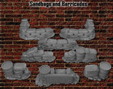 28mm Sandbags and Barricades