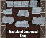 Wasteland Destroyed Shop - 3D Printable